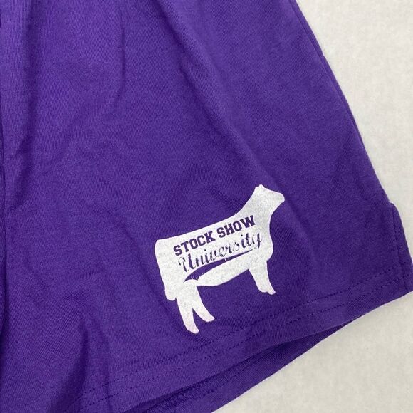 NEW Sullivan Supply Stock Show U University Purple Athletic Shorts Cheer - Picture 2 of 5